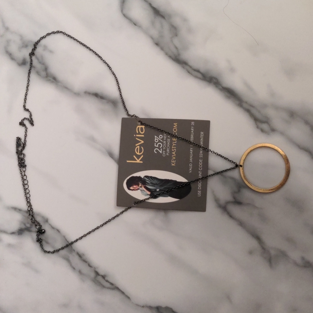 *3/$20* Kevia Style Circle Pendant Long Necklace